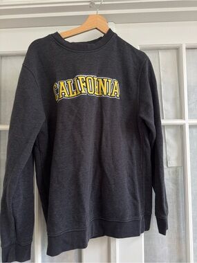 California (UC Berkeley) Graphic Oversized Crewneck Sweatshirt - Charcoal